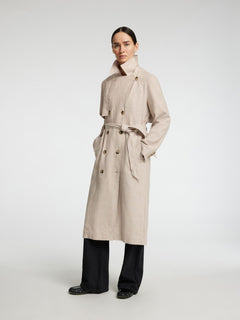 Jada Linen Trenchcoat - Nomad Melage