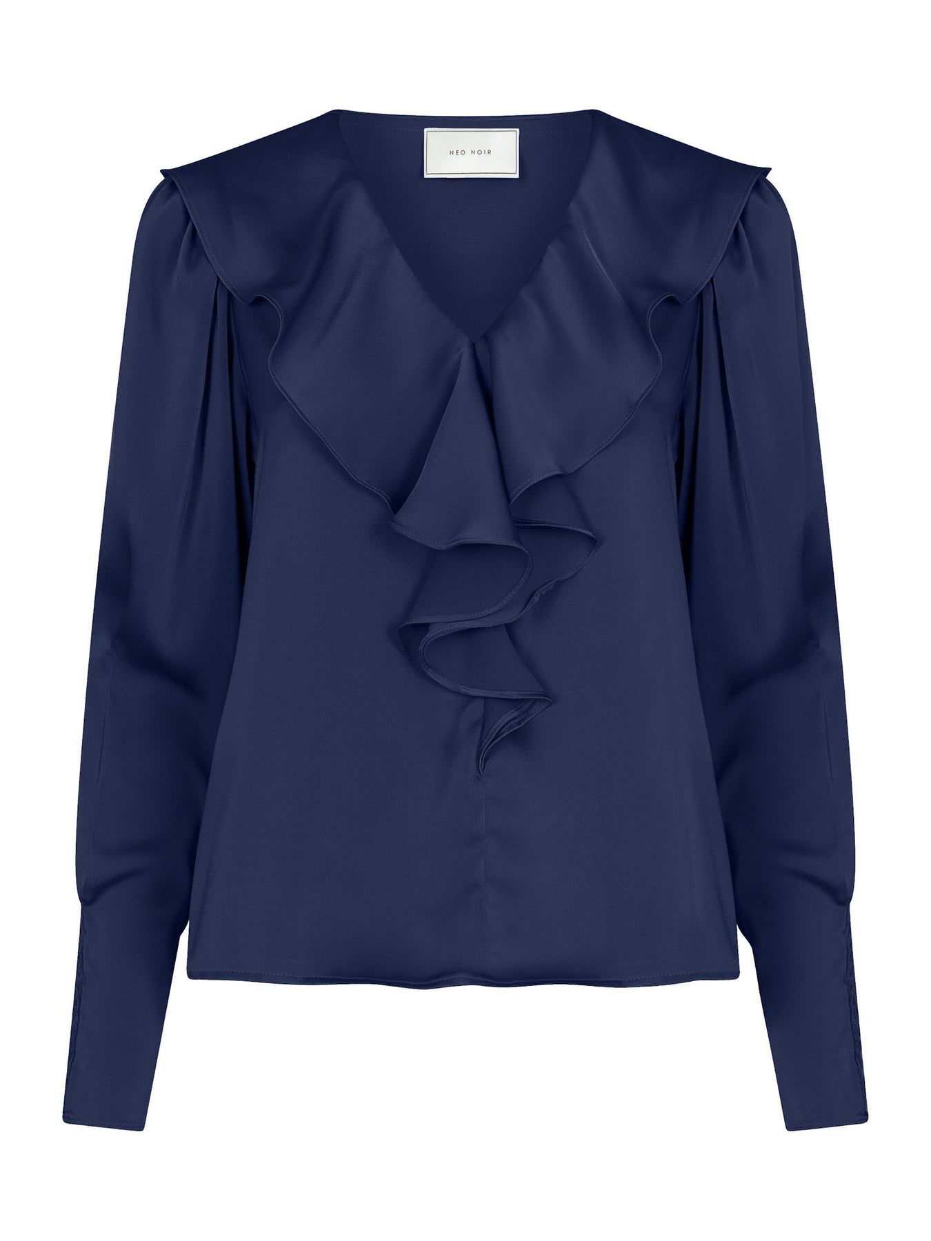 Sandie Sateen Blouse - Navy