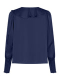 Sandie Sateen Blouse - Navy
