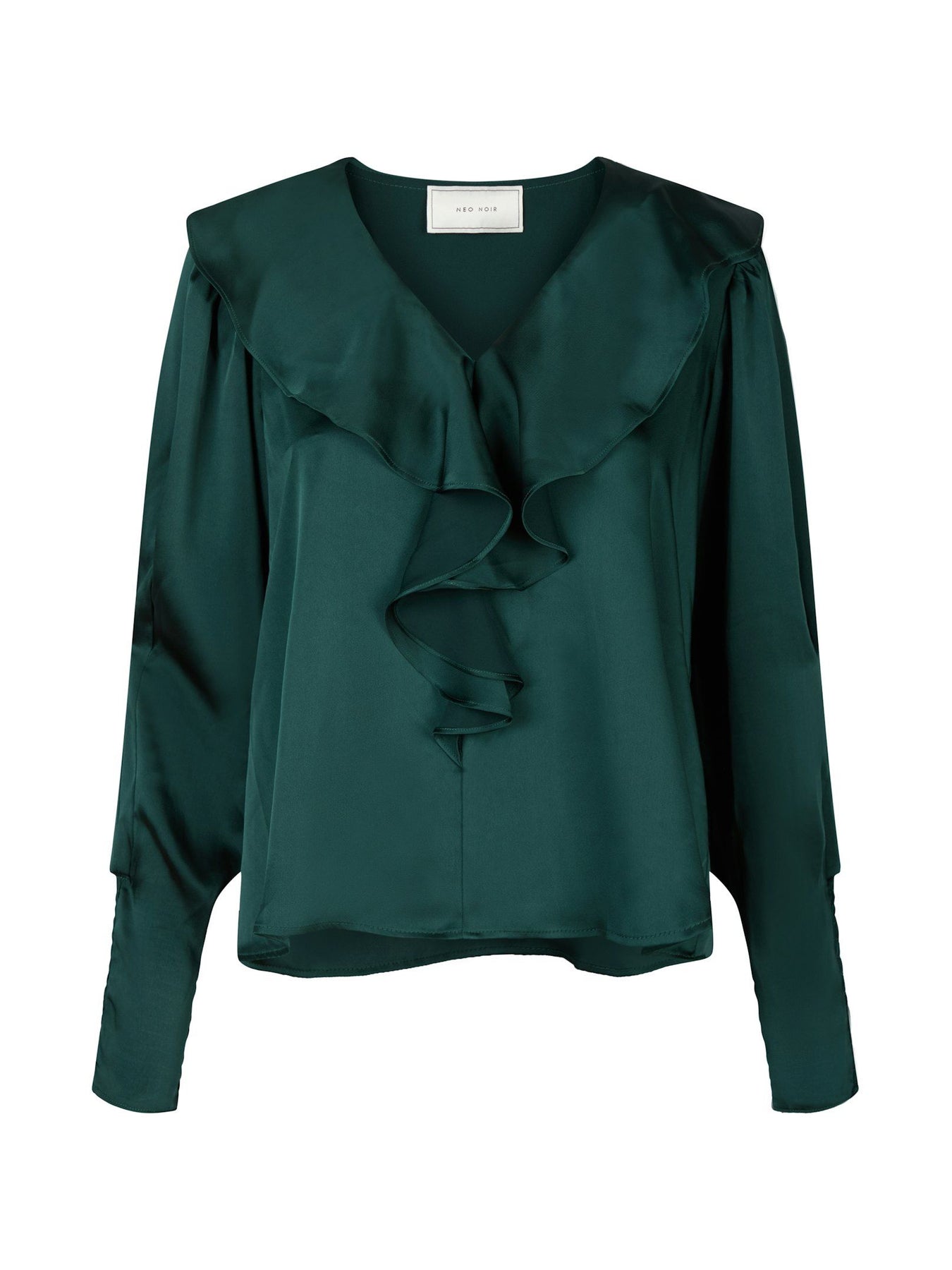Sandie Sateen Blouse - Dark Green