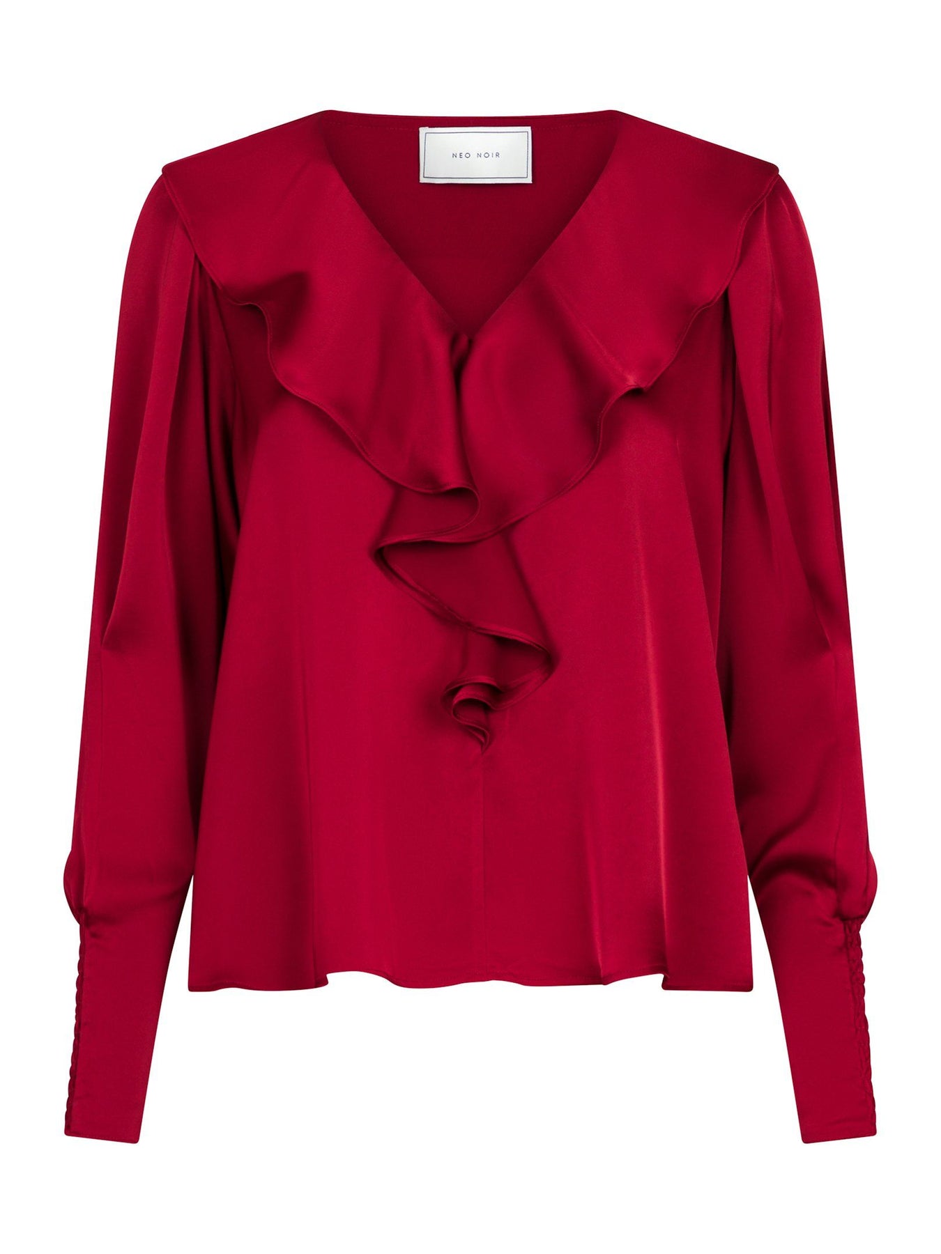 Sandie Sateen Blouse - Wine