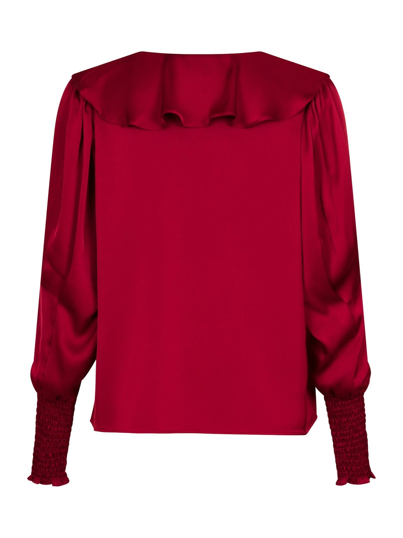 Sandie Sateen Blouse - Wine