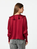 Sandie Sateen Blouse - Wine
