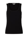 Anna U-Neck Tank Top Noos - Svart