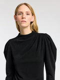 Marwa Ls High Neck Top - Black