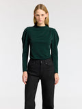 Marwa Ls High Neck Top - Scarab
