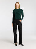 Marwa Ls High Neck Top - Scarab