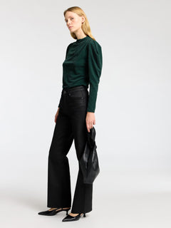 Marwa Ls High Neck Top - Scarab