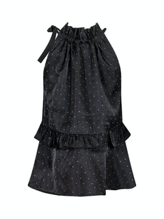 Margy Bedazzled Top - Black