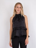 Margy Bedazzled Top - Black