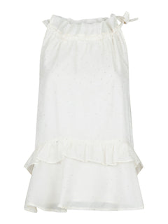 Margy Bedazzled Top - Creme