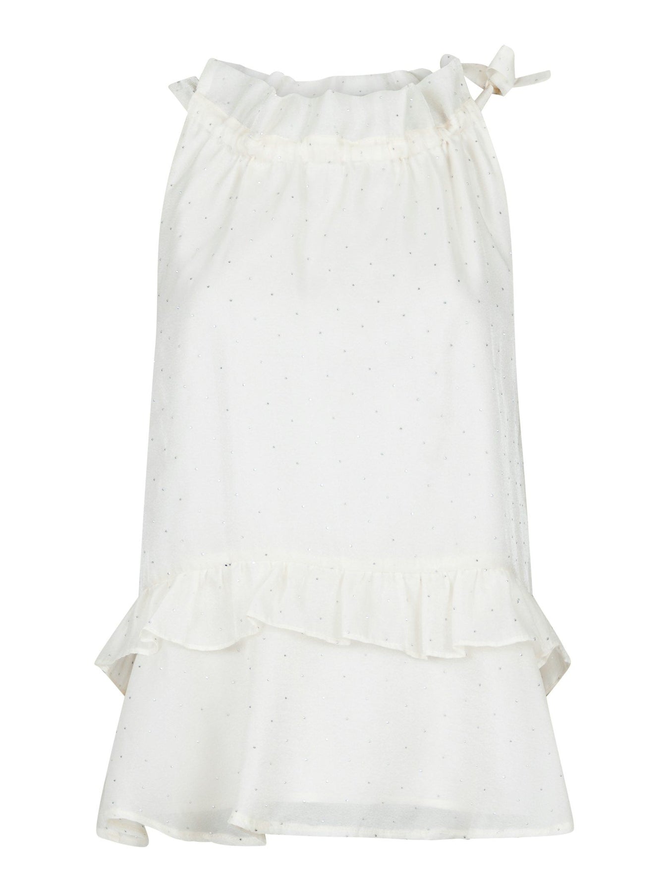 Margy Bedazzled Top - Creme