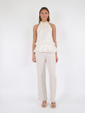 Margy Bedazzled Top - Creme