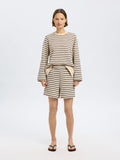 Elise Ls O-Neck Wide Striped Sweatshirt - Black Birch