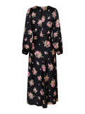 Ilba Flower Bunch Dress - Black