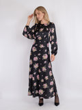 Ilba Flower Bunch Dress - Black