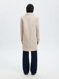 Sasja Boucle Wool Blend Coat - Sandshell Melange