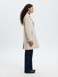 Sasja Boucle Wool Blend Coat - Sandshell Melange