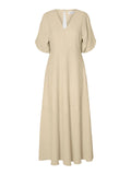 Maddie Ss Midi Dress B - Birch
