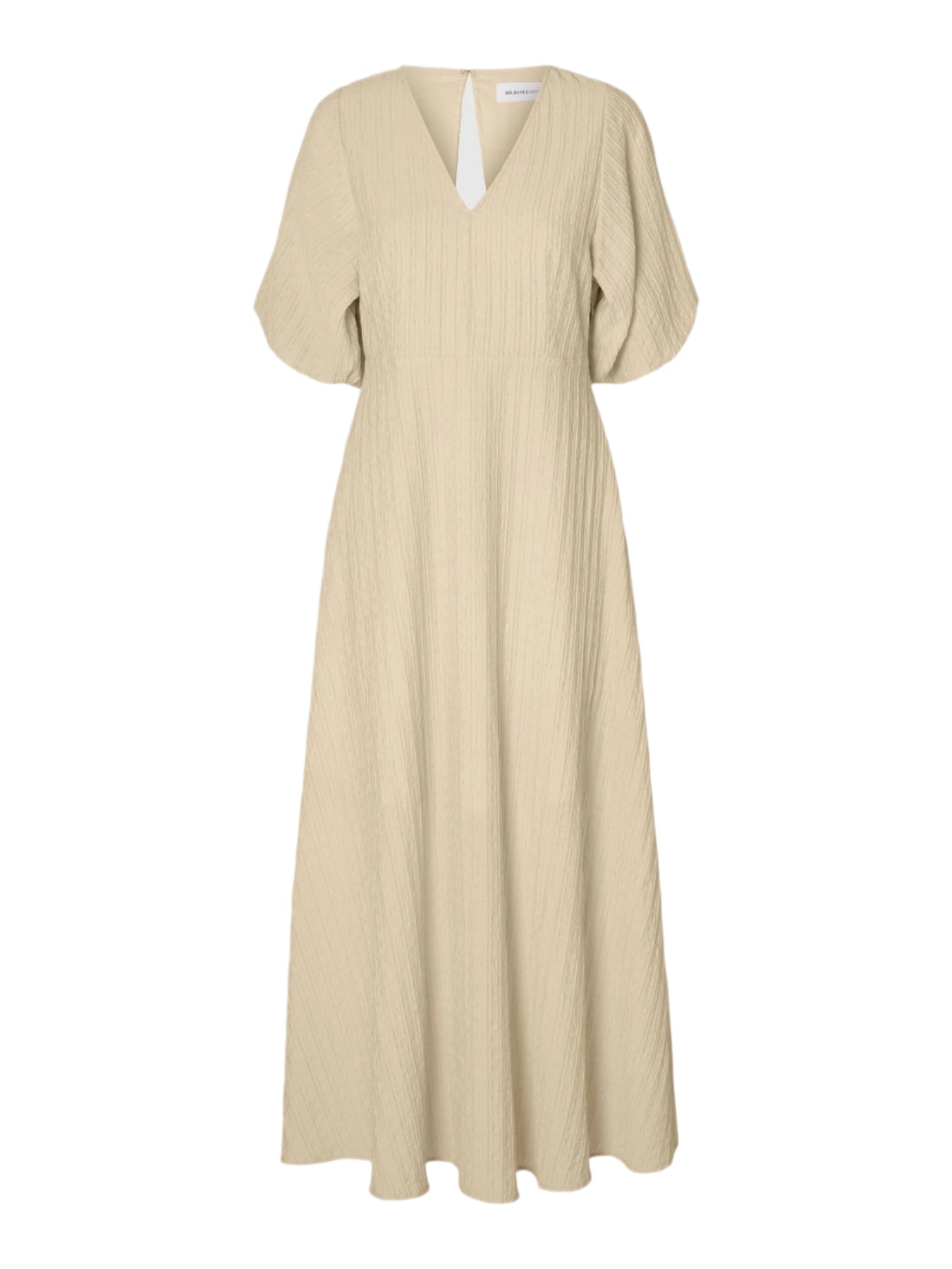 Maddie Ss Midi Dress B - Birch