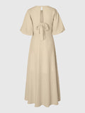 Maddie Ss Midi Dress B - Birch