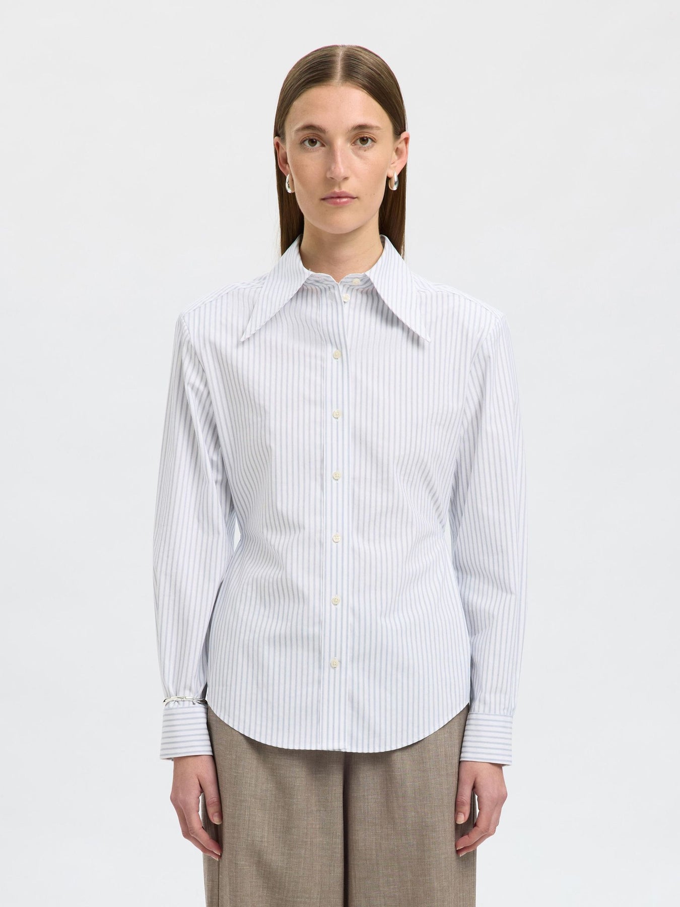 Selected Femme Nicolina Slim Ls Skjorta