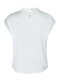 Fleur Drapy Satin Blouse - Off White