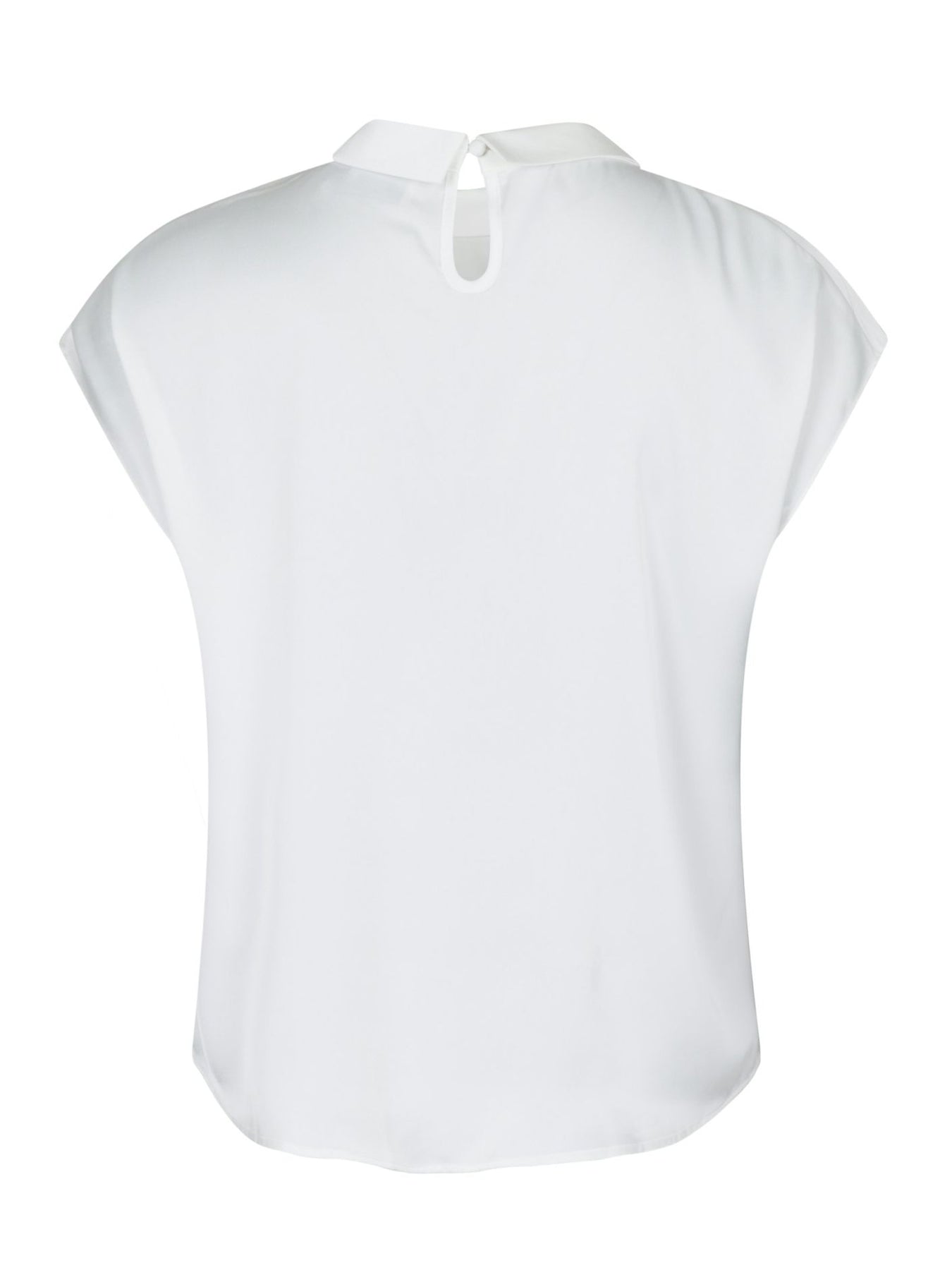 Fleur Drapy Satin Blouse - Off White