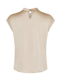 Fleur Drapy Satin Blus - Dark Sand