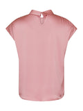 Fleur Drapy Satin Blouse - Light Pink