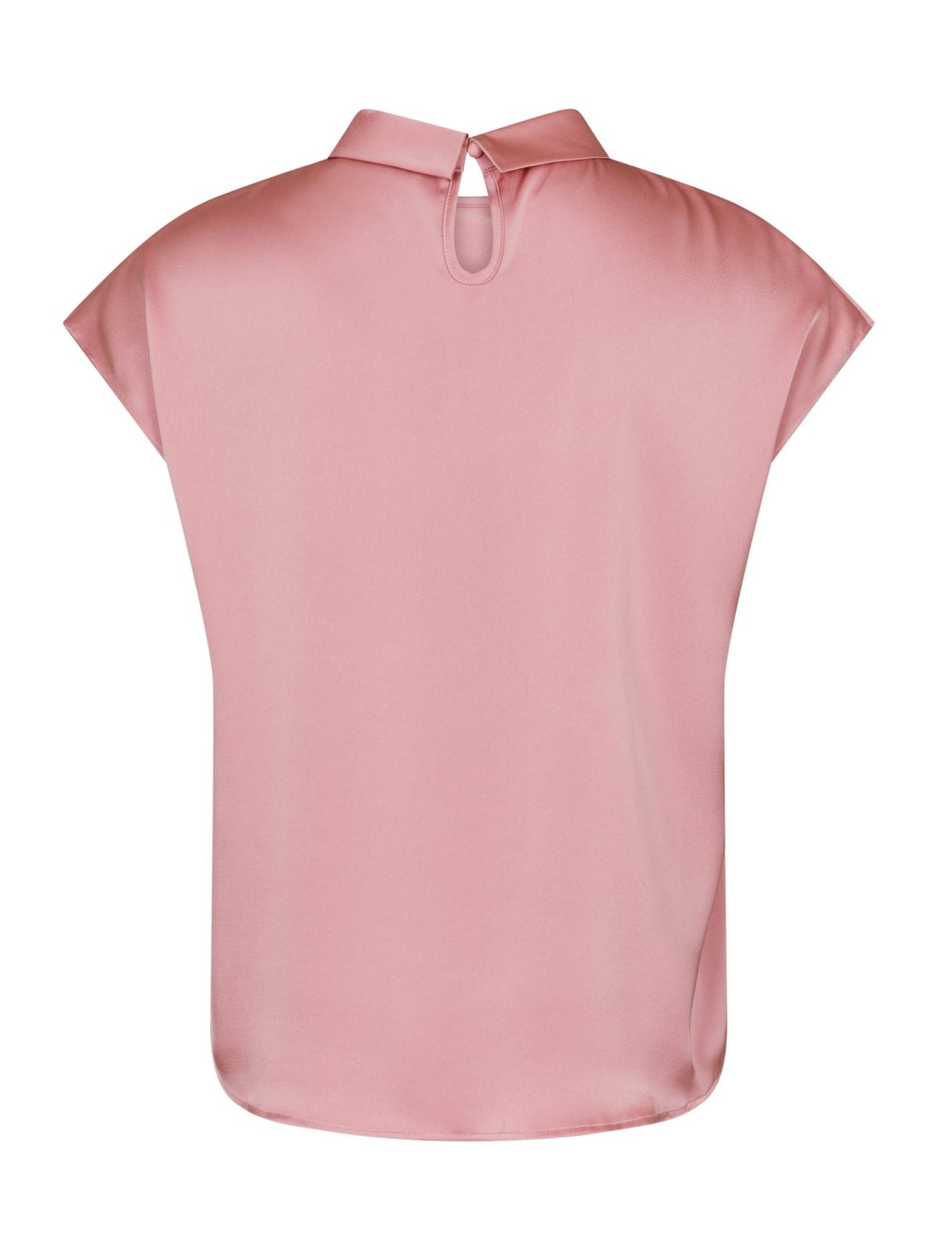 Fleur Drapy Satin Blouse - Light Pink