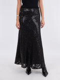 Vicky Sequins Skirt - Black