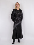Vicky Sequins Skirt - Black
