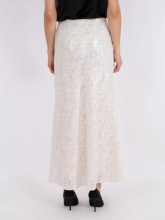 Vicky Sequins Skirt - Ivory