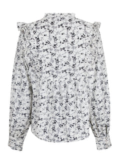 Alicia Stitch Flower Blouse - Off White