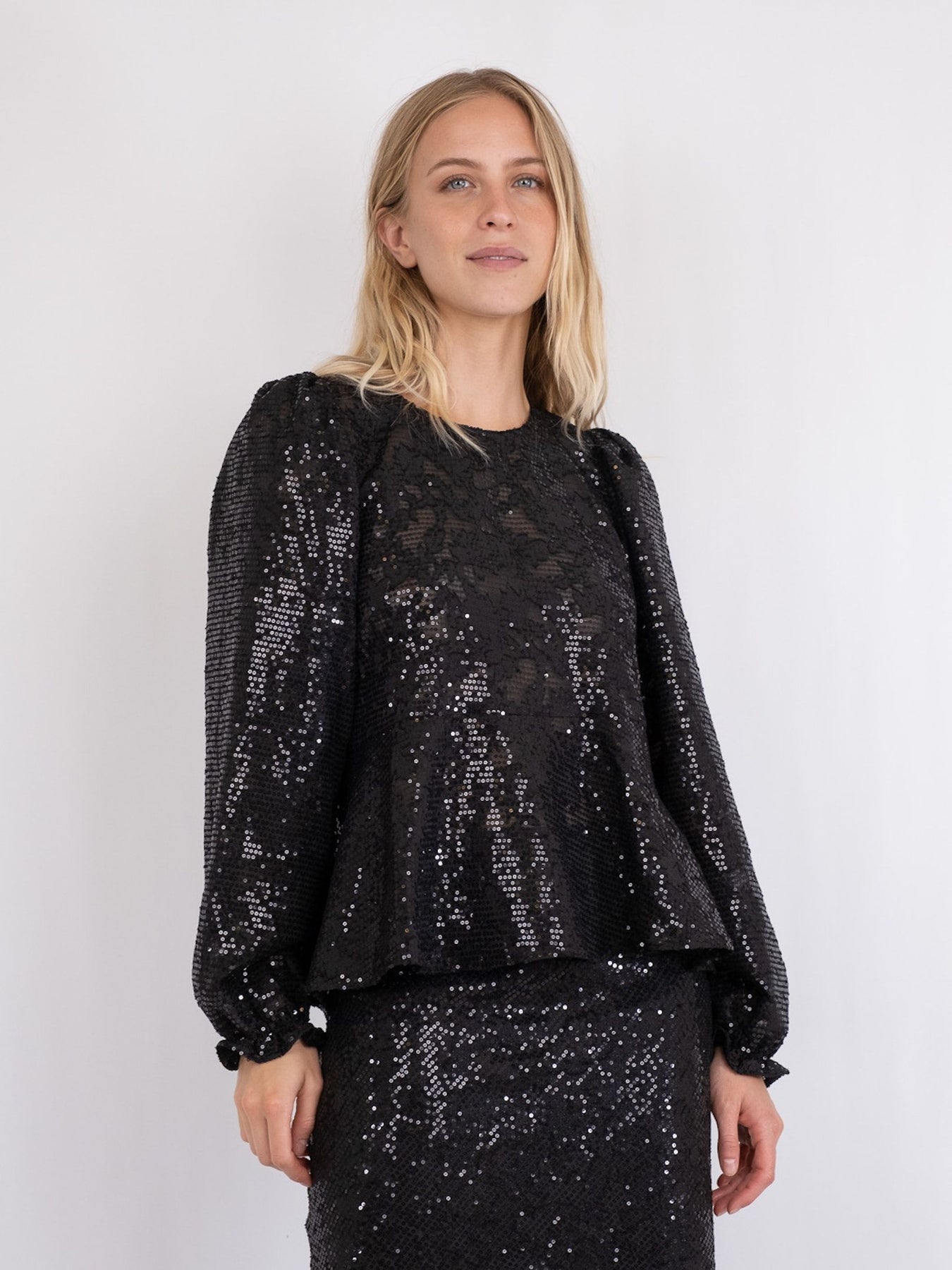 Rizzo Sequins Blouse - Black
