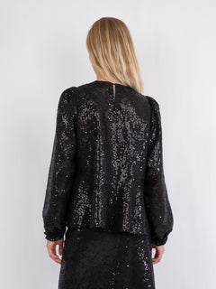 Rizzo Sequins Blouse - Black