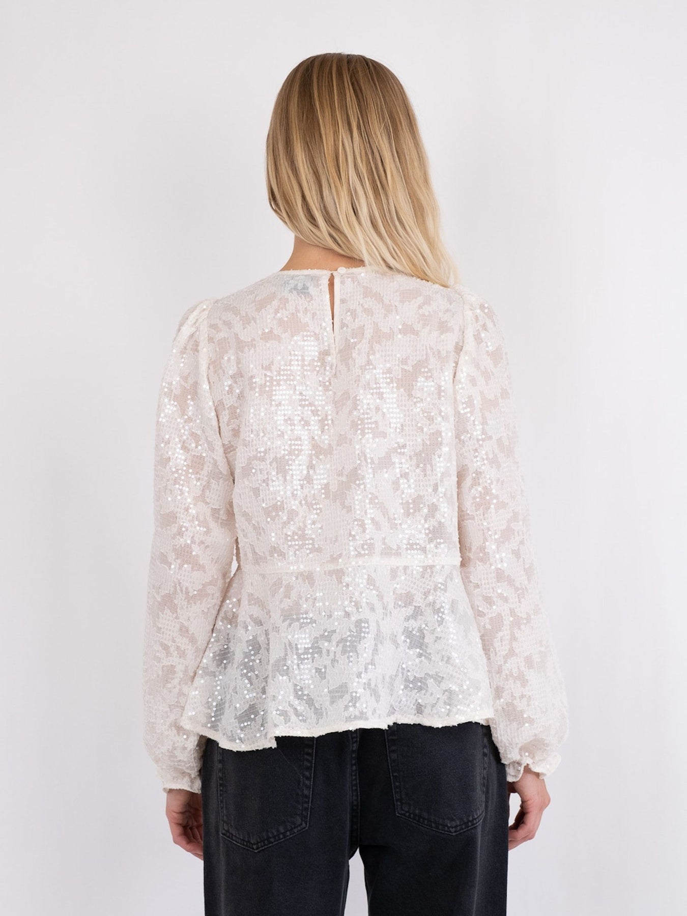 Rizzo Sequins Blouse - Ivory