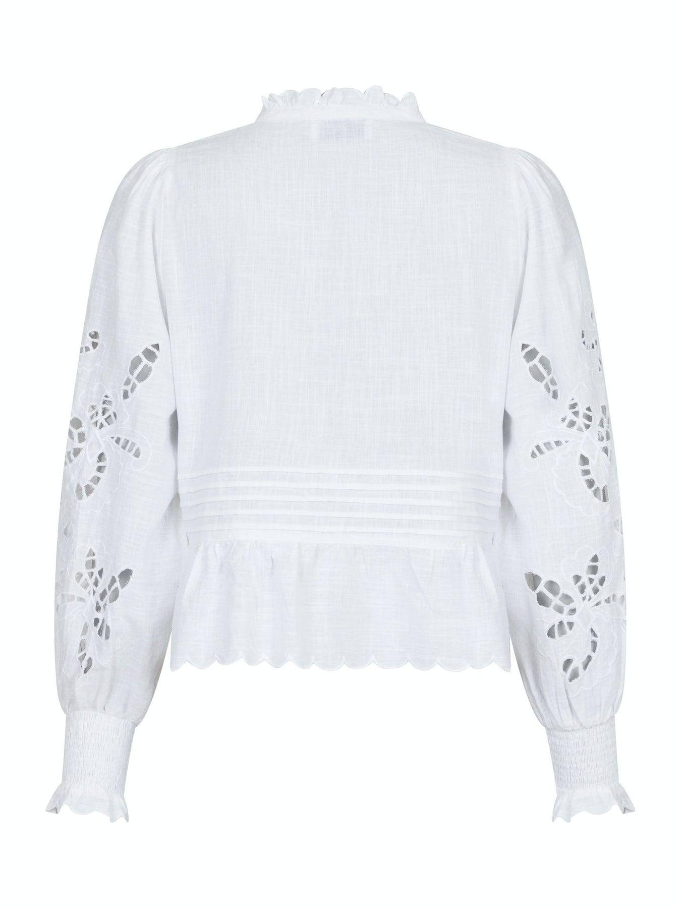 Petrine Embroidery Blouse - White