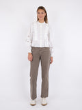 Petrine Embroidery Blouse - White