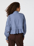 Petrine Embroidery Blus - Dusty Blue