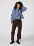 Petrine Embroidery Blus - Dusty Blue