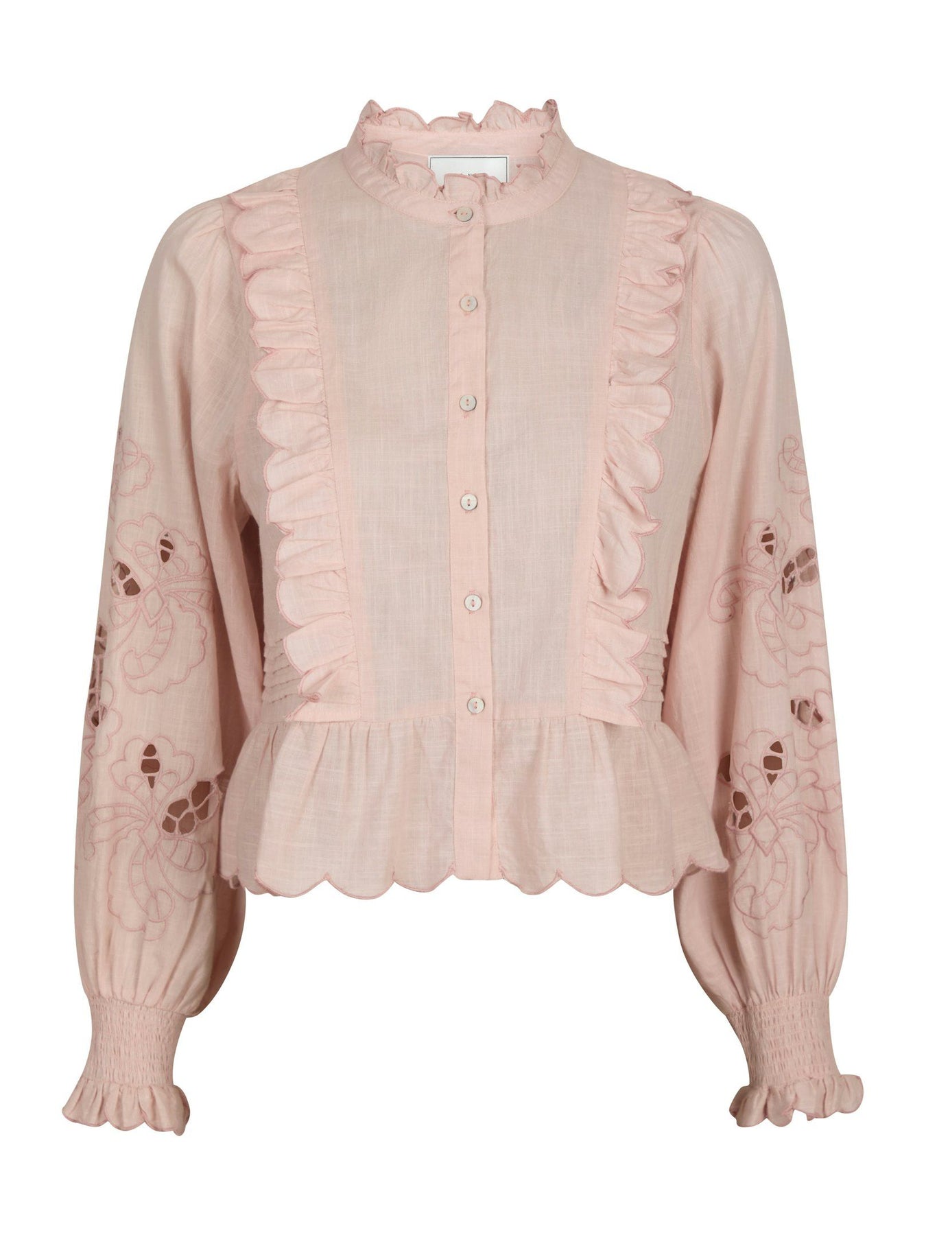 Petrine Embroidery Blouse - Rosa