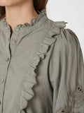 Petrine Embroidery Blus - Smoke Green