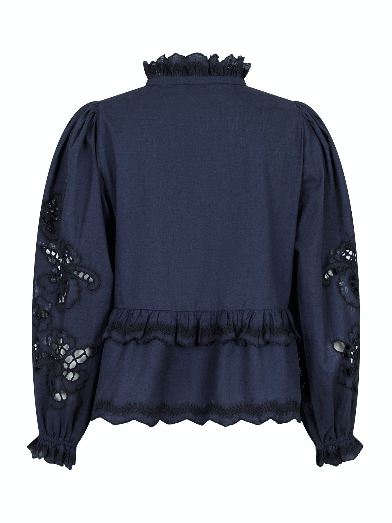 Kimmo Embroidery Blouse - Navy
