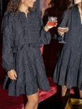Zinka Flower Dress - Black