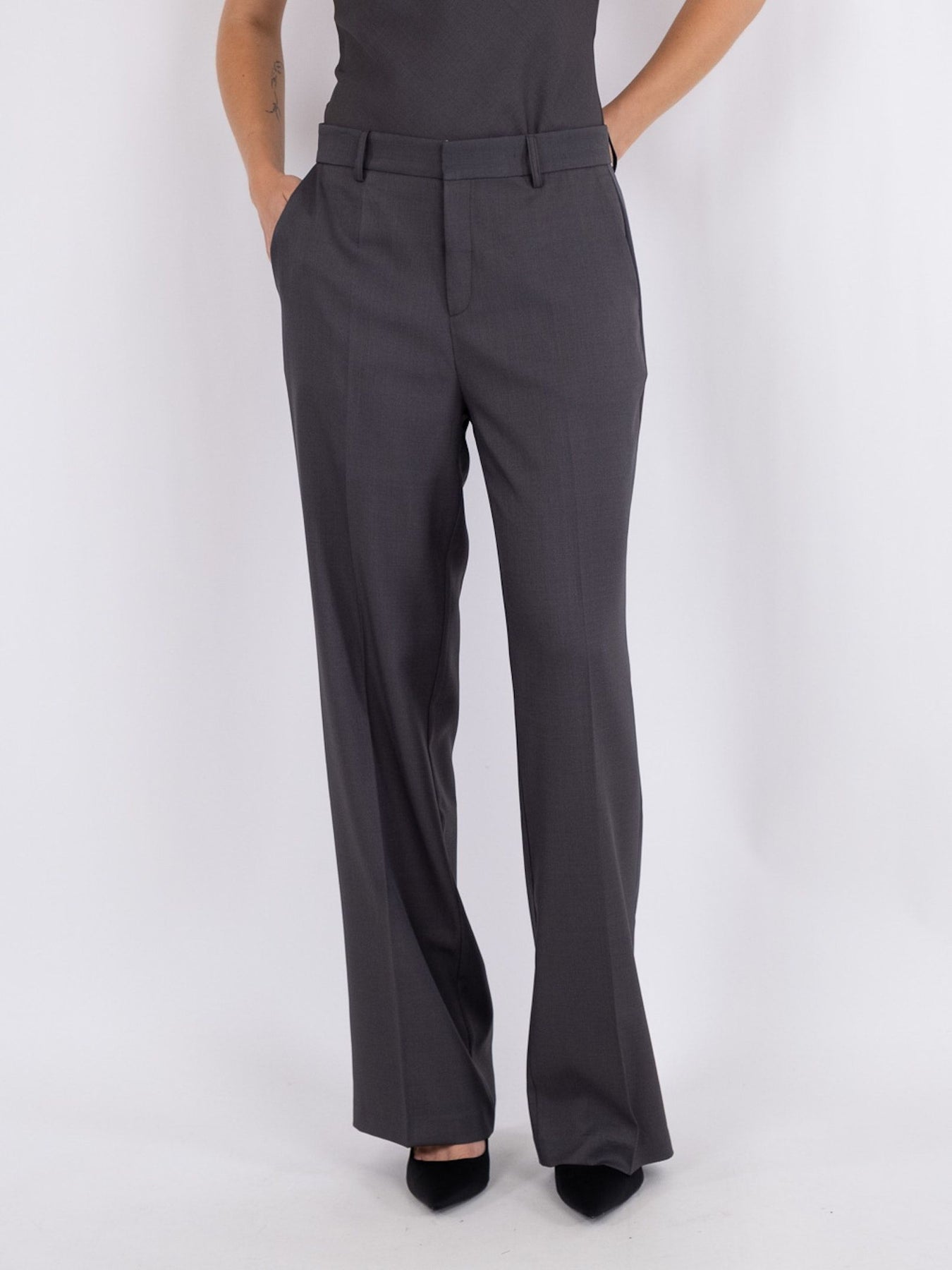Alice Melange Pants - Dark Grey