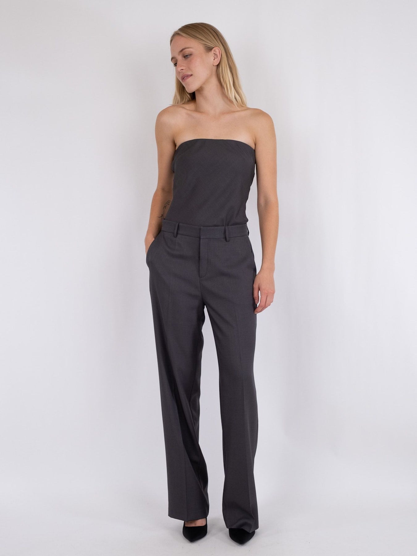 Alice Melange Pants - Dark Grey