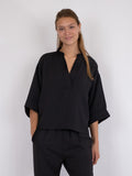 Luma Crepe Blouse - Black