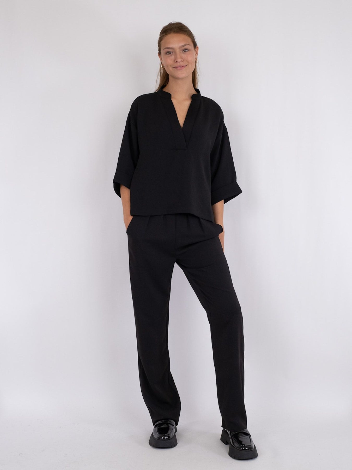 Luma Crepe Blouse - Black